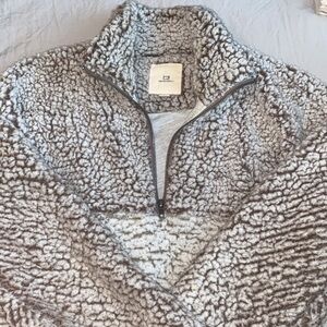 Thread and Supply Faux Shearling Quarter Zip Pullover